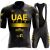 Cycling Jersey Sets Black UAE Team Golden Set Short Sleeve Mens Clothing Road Bike Shirts Suit Bicycle Bib Shorts MTB Maillot 230801